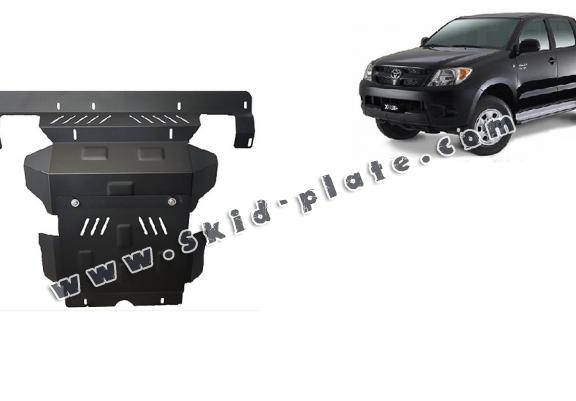 Steel skid plate for the protection of the engine and the radiator for Toyota Hilux