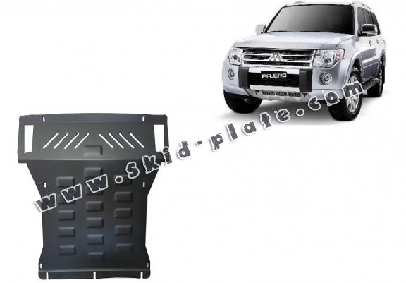 Steel skid plate for the protection of the engine and the radiator for Mitsubishi Pajero 4 (V80, V90)