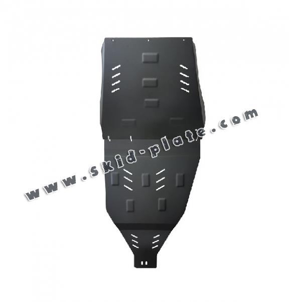 Steel gearbox skid plate for Nissan Navara