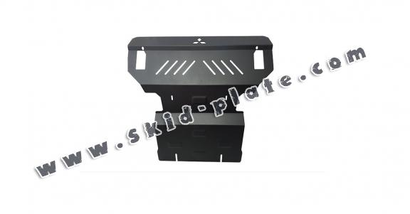 Steel skid plate for the protection of the engine and the radiator for Mitsubishi Pajero 3 (V60, V70)