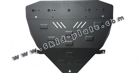 Steel skid plate for the protection of the engine and the gearbox for Peugeot 406