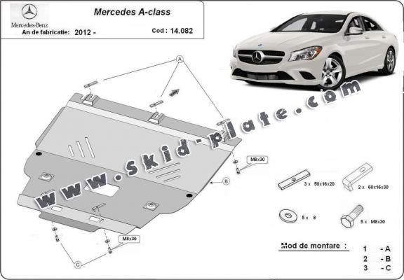 Steel skid plate for Mercedes A-Class W176