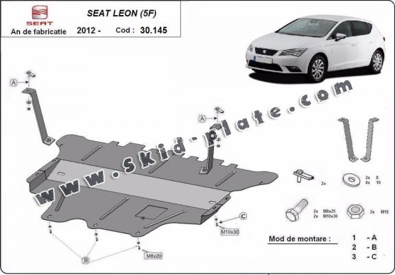 Steel skid plate for Seat Leon