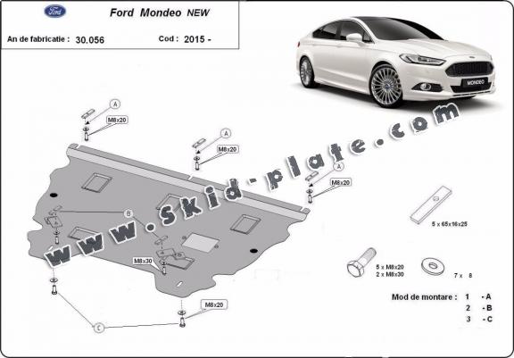 Steel skid plate for Ford Mondeo 5