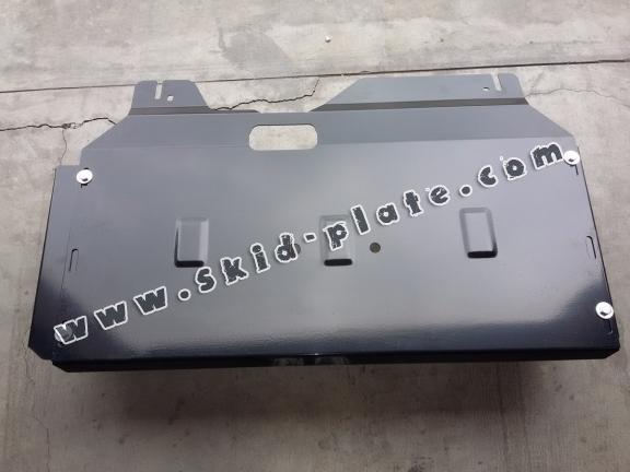 Steel skid plate for the protection of the engine and the gearbox for Ford Transit Custom