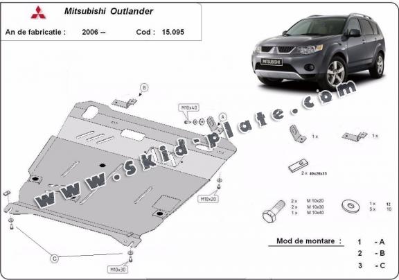 Steel skid plate for Mitsubishi Outlander