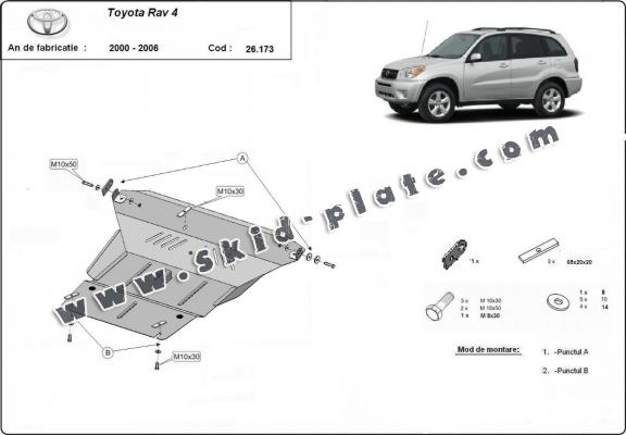 Steel skid plate for Toyota Rav4