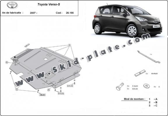 Steel skid plate for Toyota Verso