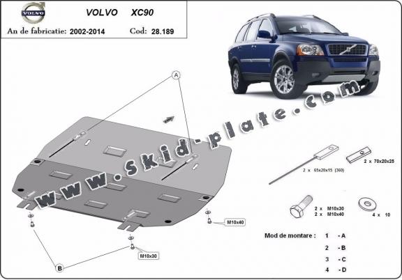 Steel skid plate for Volvo XC90