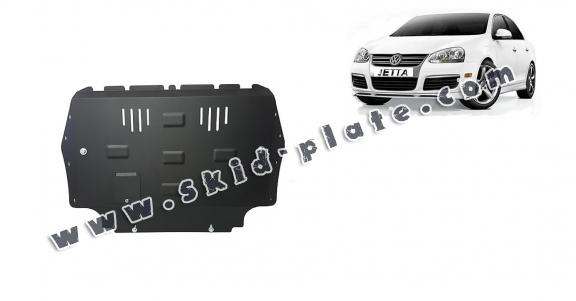 Steel skid plate for VW Jetta