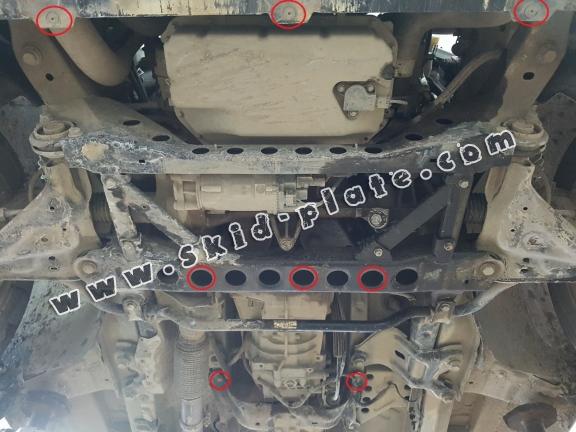 Steel skid plate for the protection of the engine and the gearbox for Mercedes Vito W447 - 4X2 