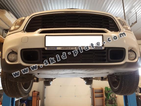 Steel skid plate for the protection of the engine and the gearbox for Mini Countryman