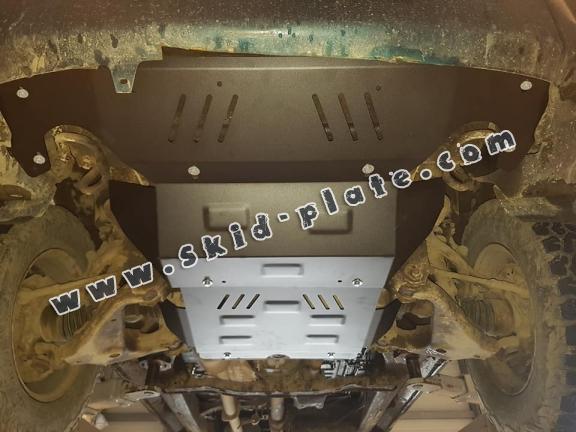 Steel skid plate for the protection of the engine and the radiator for Toyota Hilux