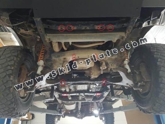 Steel skid plate for Toyota Land Cruiser J90