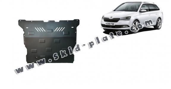 Steel skid plate for Skoda Fabia