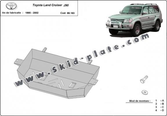 Steel fuel tank skid plate  for Toyota Land Cruiser J90