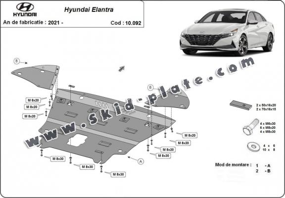 Steel skid plate for  Hyundai Elantra