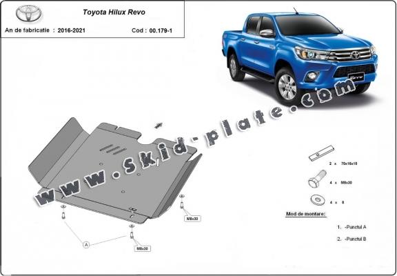 Aluminum gearbox skid plate for Toyota Hilux Revo