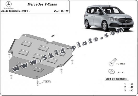 Steel skid plate for Mercedes T-Classe