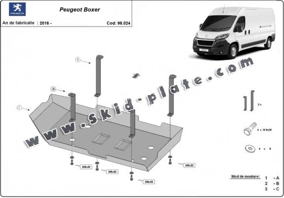 Steel AdBlue tank plate Peugeot Boxer