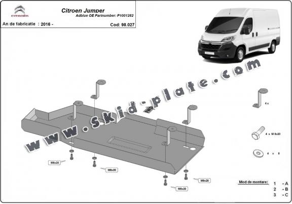 Steel AdBlue tank plate Citroen Jumper