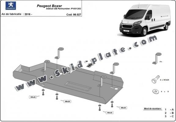 Steel AdBlue tank plate Peugeot Boxer P1001282