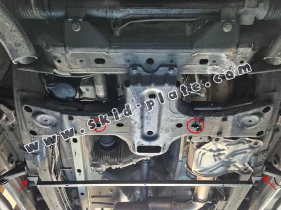 Steel gearbox and differential skid plate for Volkswagen Amarok -  V6 automat