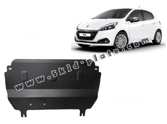 Steel skid plate for Peugeot 208