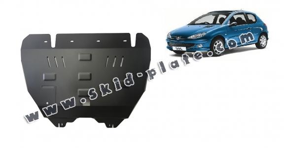 Steel skid plate for Peugeot 206