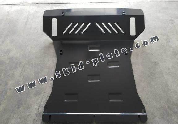 Steel skid plate for the protection of the engine and the radiator for Mitsubishi Pajero 4 (V80, V90)