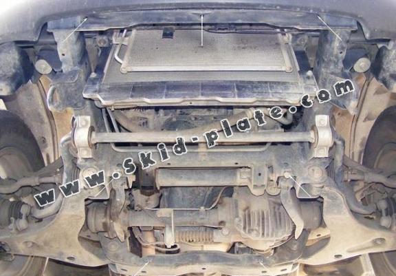 Steel skid plate for the protection of the engine and the radiator for Mitsubishi Pajero Sport 2